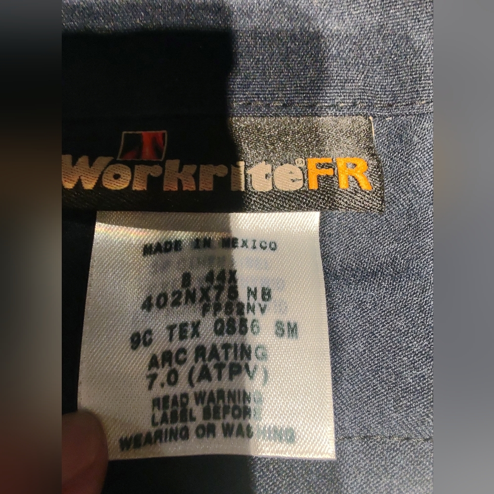 Workrite - Flame Resistant Work Pants - Navy - Size 44x30 - Nomex/Kevlar/Aramid - Picture 5 of 10